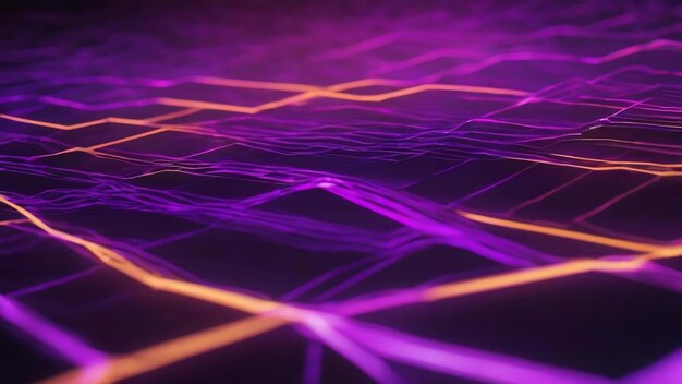 Tech background purple network purple technology backdrop big data neon background perspective cyber