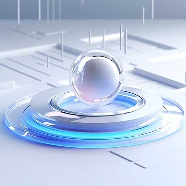 Tech sense 4D rendering OC Lighting Ground glass texture futuristic photo