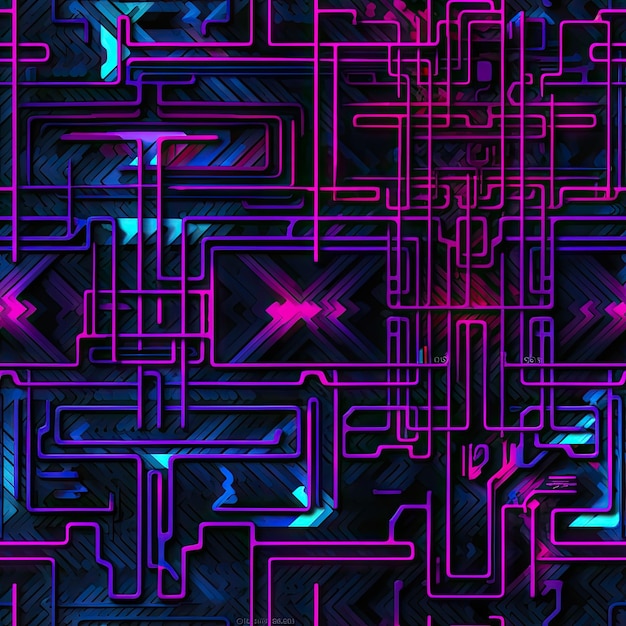 techcyberpunk wall Pattern