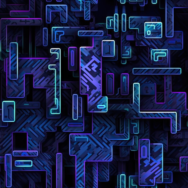 techcyberpunk wall Pattern
