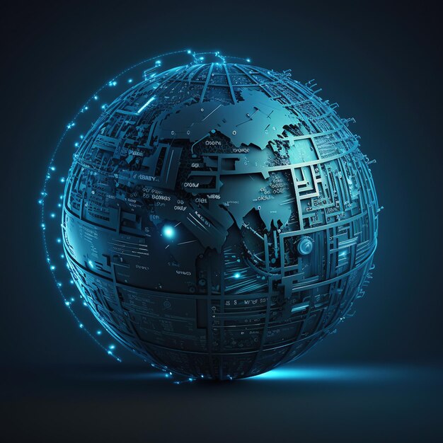 Technical 3d globe