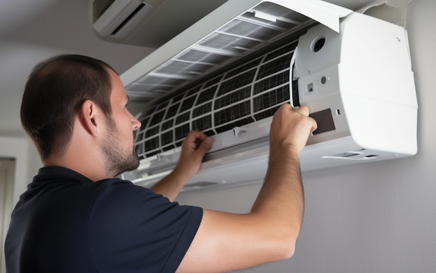 Technician Changing Dome Filters