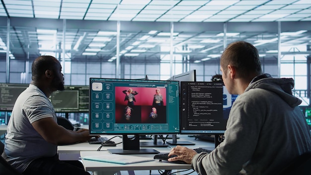データセンターのテクニシャン テキストから画像へのAIジェネレーター