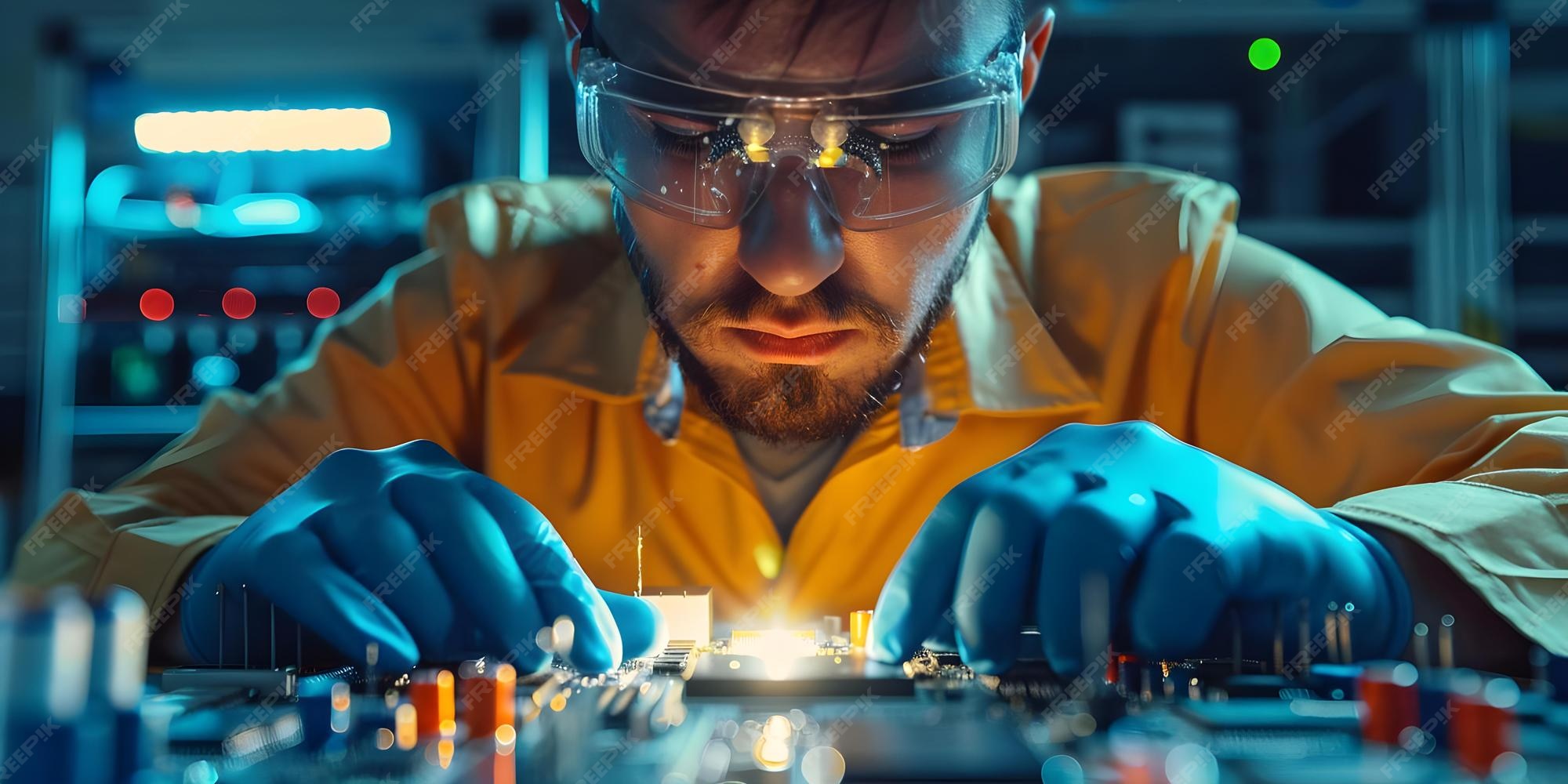 Premium Photo | Technician expertly installs CPU onto computer ...