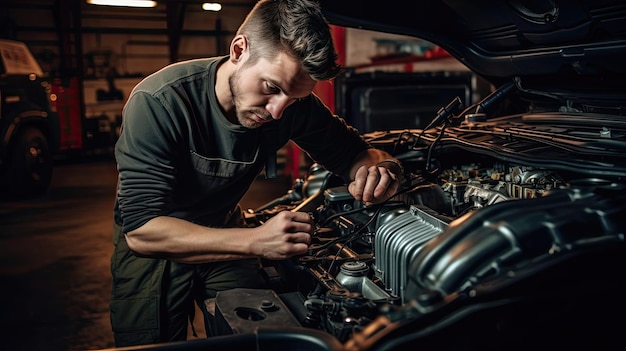 Technician meticulously examines and replaces the car's CV joints maintaining proper alignment and functionality to prevent axle damage and ensure smooth Generated by AI