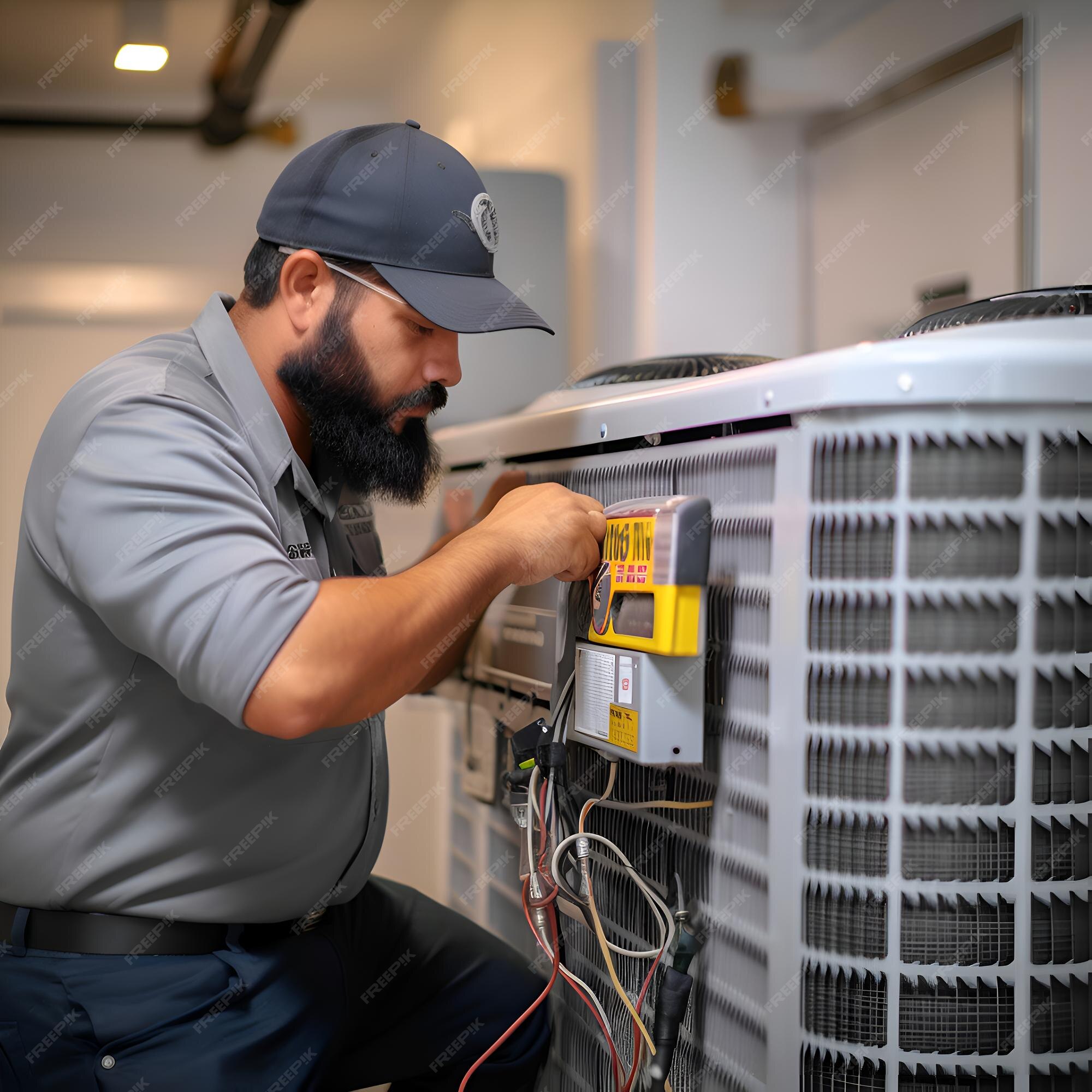 Premium Photo Technician Repairing Air Conditioner Engineer Repairing premium-photo-technician-repairing-air-conditioner-engineer-repairing