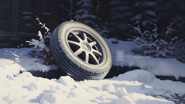 Technician replaces winter and summer tires