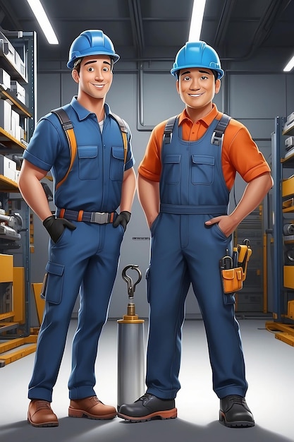 Technician Worker in Uniform