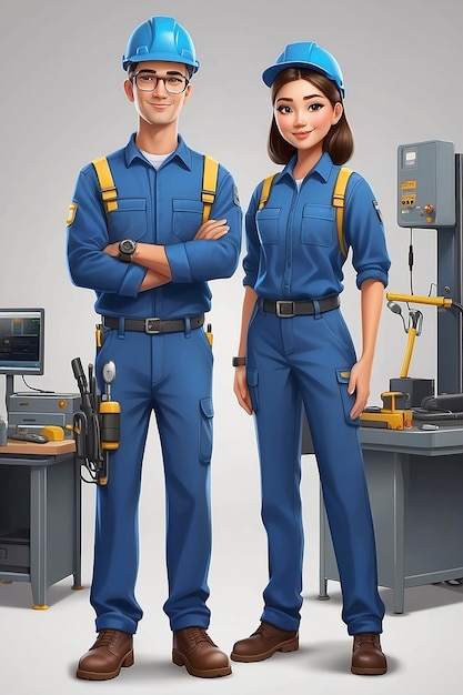 Technician Worker in Uniform