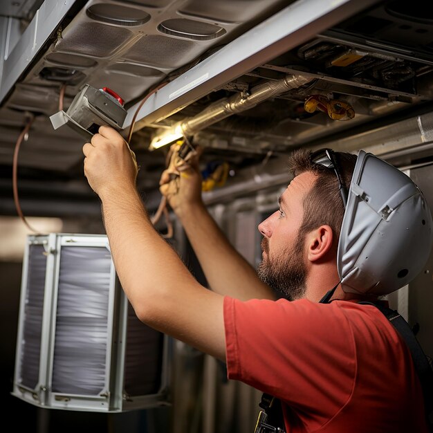 Technicians Assembling Air Duct for Air Conditioning