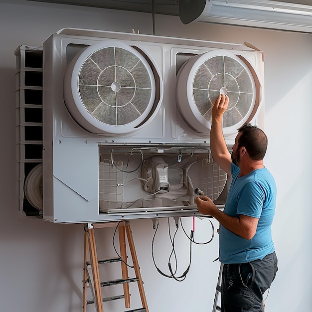 Technicians Assembling Air Duct for Air Conditioning