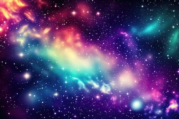 Foto technicolor galactische scène