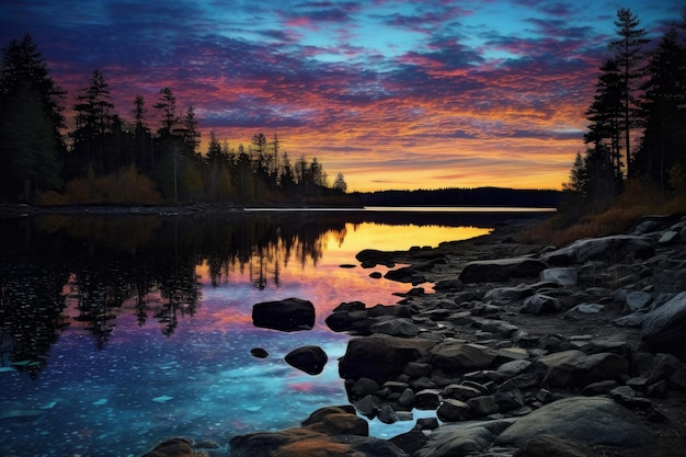 Technicolor Twilight Tranquility cool background photo