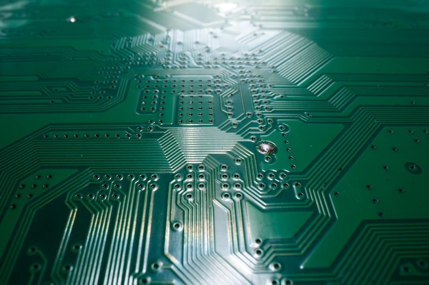 Technische achtergrond met printplaat Elektronische computer hardwaretechnologie Moederbord digitale chip Tech wetenschap textuur