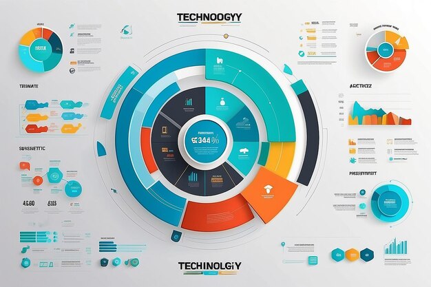 Foto technische infografische sjabloon