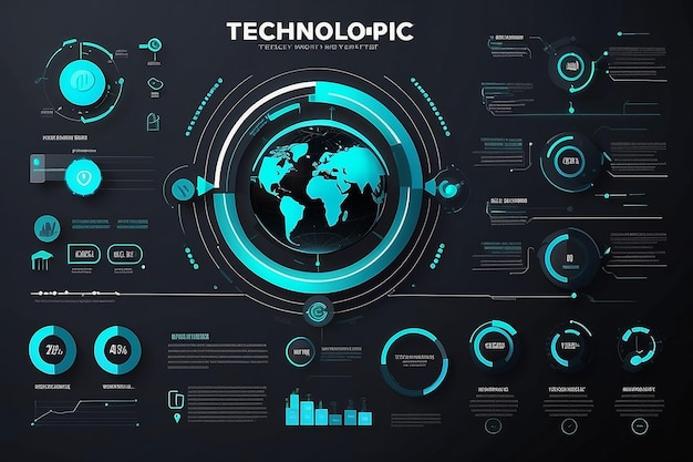 Foto technische infografische sjabloon