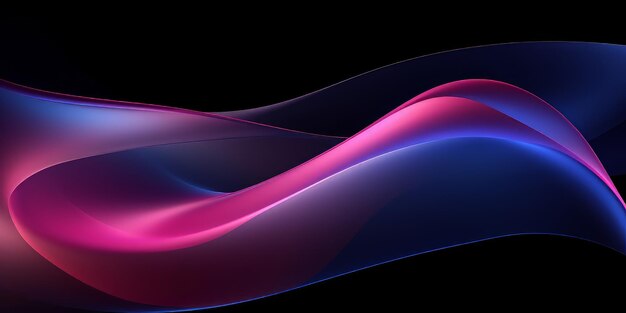 Техно абстрактное очарование светящаяся волна в космической пустоте черная красно-голубая текстура фона