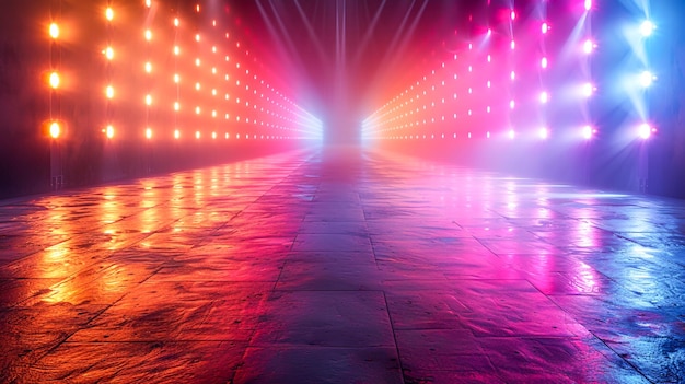 techno prism vivid chromatic light beams illuminating a futuristic and energetic scene