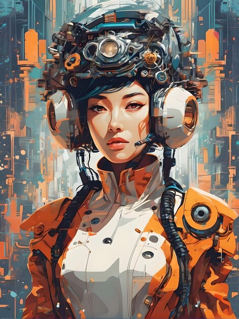 Techno Tease Abstract Artwork of a Futuristic Beauty