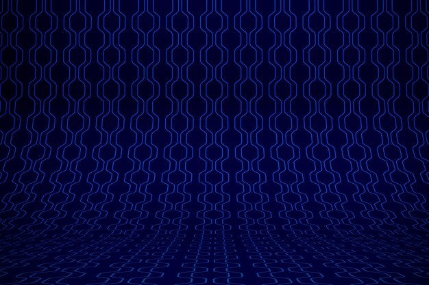 Technological product 3d curved infinity background image with digital lines in blue tones