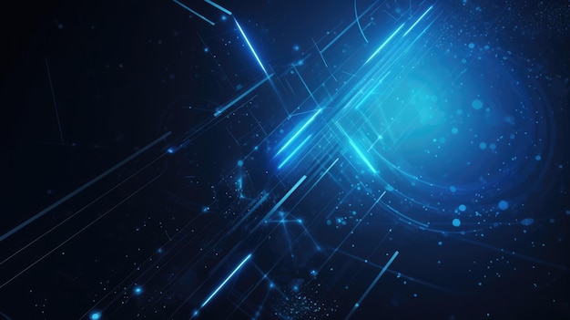 Technologie abstracte achtergrond met bewegende stippen en lijnen netwerkverbindingsstructuur futuristische generatieve AI AIG21