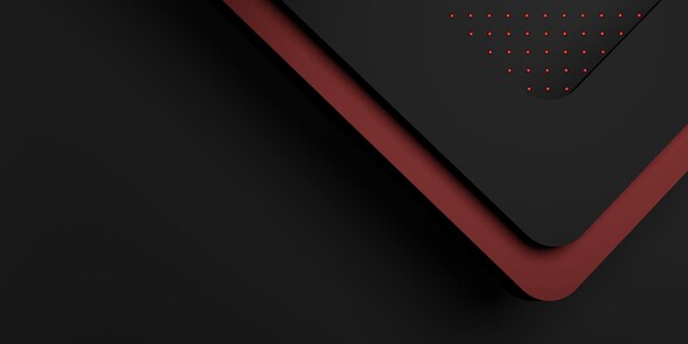 Technologie achtergrond zwart rood abstract 3D illustratie