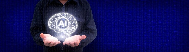 Technologie AI achtergrond van het concept van kunstmatige intelligentie