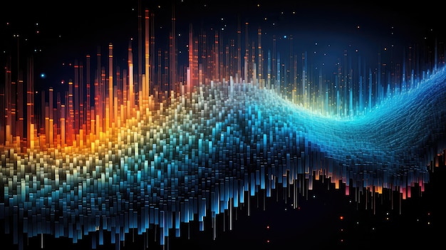 technologie algoritmische data cascade illustratie computer achtergrond internet web programma software technologie algoritmische data cascade