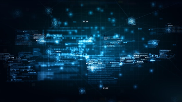 Technologie Digitale big data-verbinding Digitale cyberspace Digitaal datanetwerk