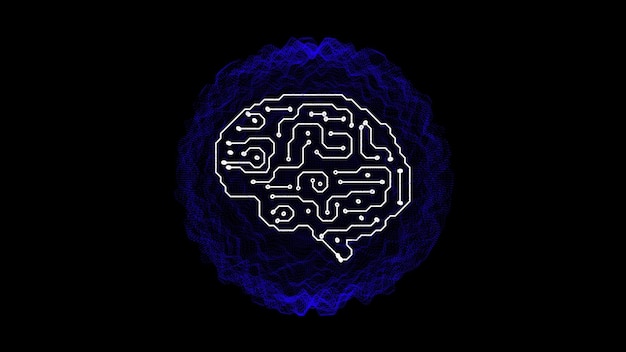 Technologie hersenen achtergrond concept Digitale menselijke geest zoals computerchip Wetenschap ai netwerk idee