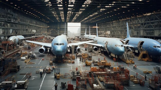 Foto technologie vliegtuigbouw