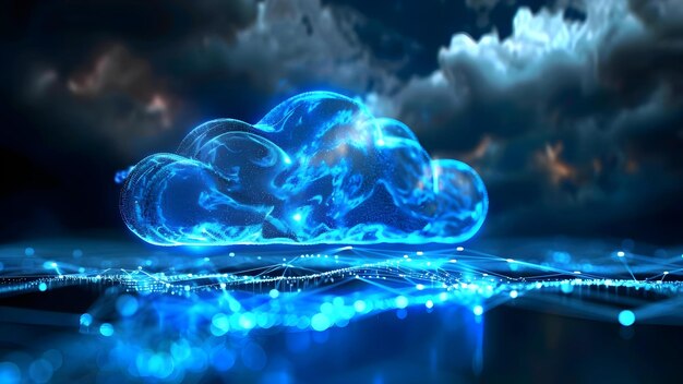 Technologische achtergrond met cloud computing data-analyse en computerprogrammering Concept Technologie achtergrond Cloud computing Data-analyse Computerprogrammering