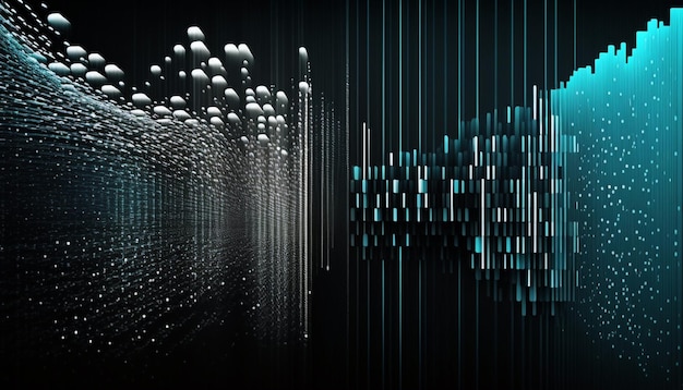 Technology background Data flow concept. business analysis. smooth weave technology background