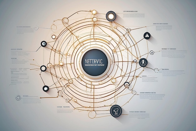 Photo technology background digital connect system with integrated circles network system group touch interface concept