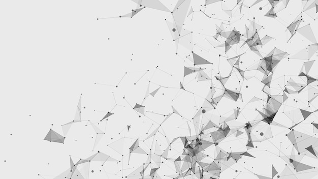 technology background plexus effect abstract polygonal background with connecting dots and lines connection technology background 3d rendering