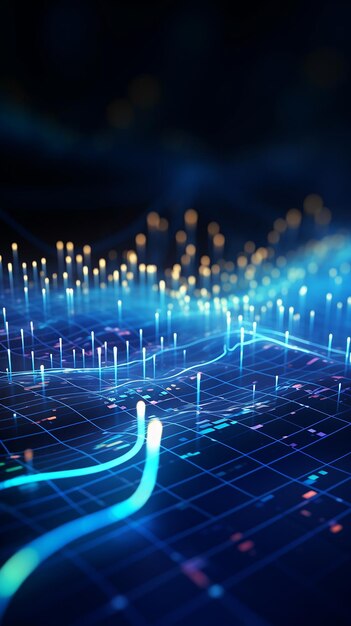 Premium Photo | Technology Data Flow Concept Business Analysis Background image.