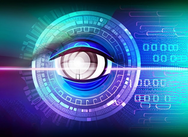 Technology eye background