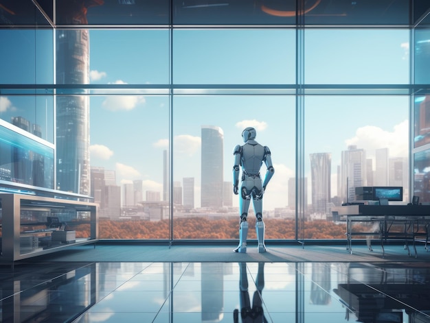 Technology and futuristic sci fi digital ai business