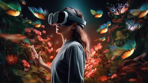 Foto tecnologia k realtà virtuale ai generata