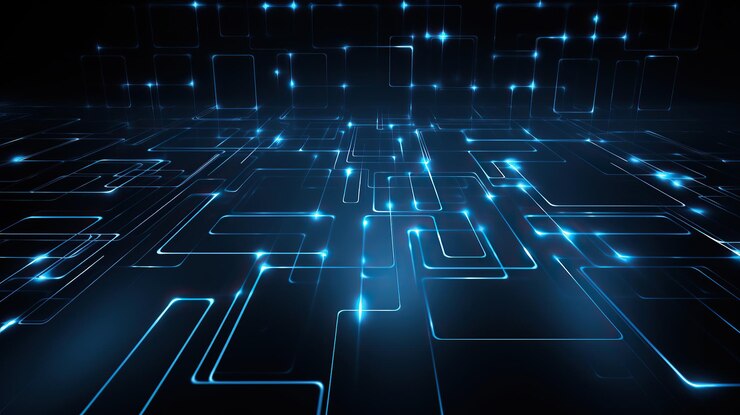 Photo technology lines background generative ai