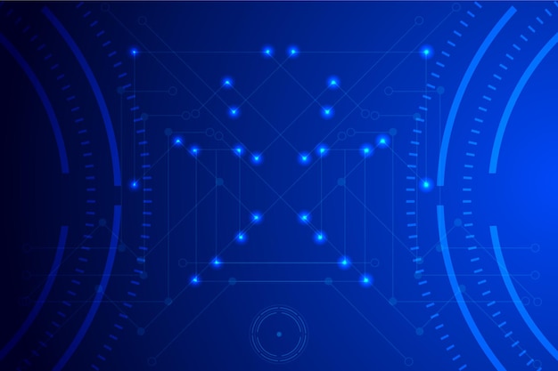 technology modern future background illustration Dark blue background with white dotted lines