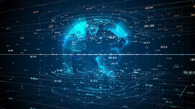 Technology Network Data Connection, Digital Network and Cyber Security