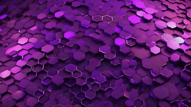 Technology purple hexagon dynamic wave futuristic honeycomb concept digital technology webflow big d