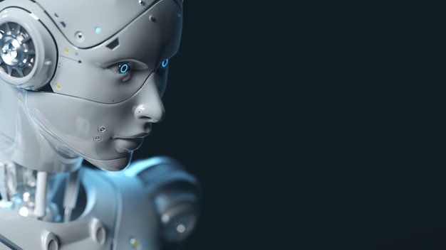 Photo technology robot sai fi robots 3d render