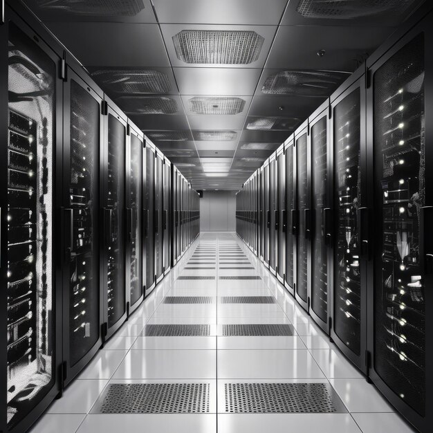 technology server room in the cloud