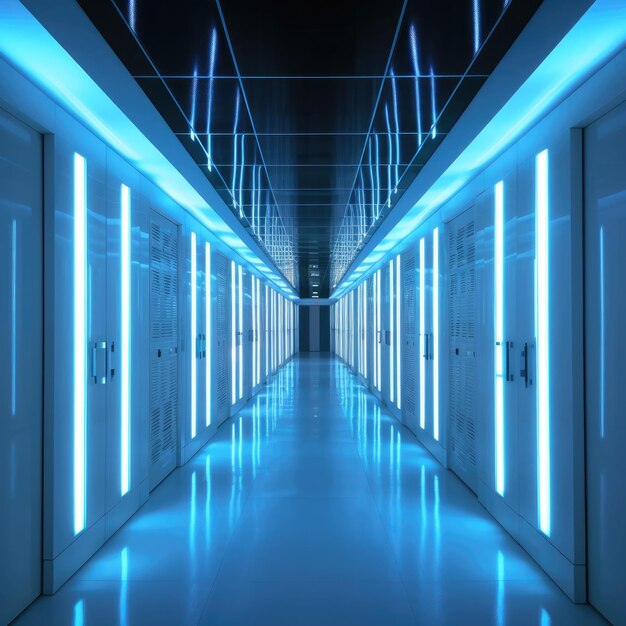 technology server room in the cloud