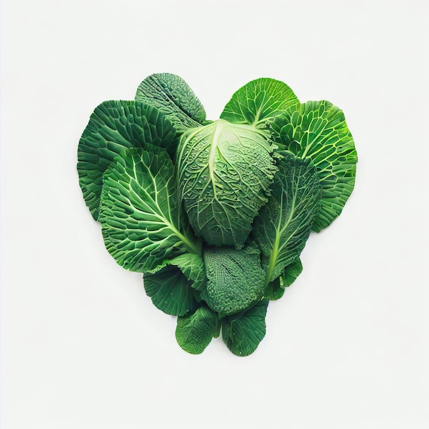 TechnoRealistic Mustard Greens Wonder AICreated Vegetable Heart Generative AI