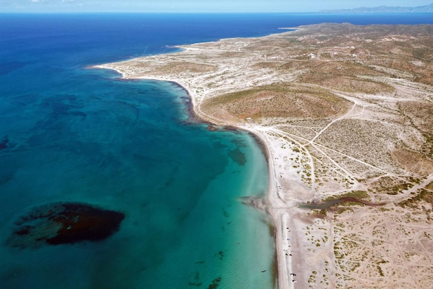 Tecolote playa strand baja Californië luchtpanorama