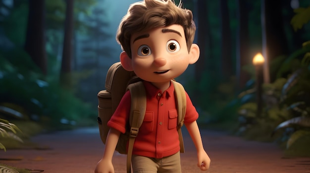 Ted is a young adventurer similar to Baby Boy creative and kindhearted person with big eyesgenerative Ai