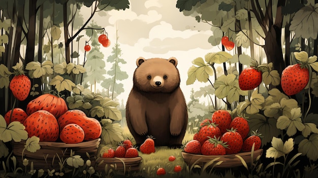 teddy bear in the forest